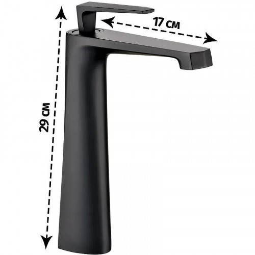 Смеситель для раковины Grocenberg GB3025BL Черный матовый