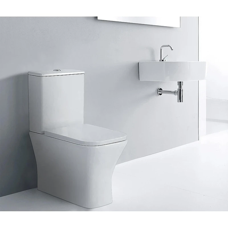 Унитаз компакт Azario Blaise AZ-55-1 цвет Белый с бачком и сиденьем Микролифт