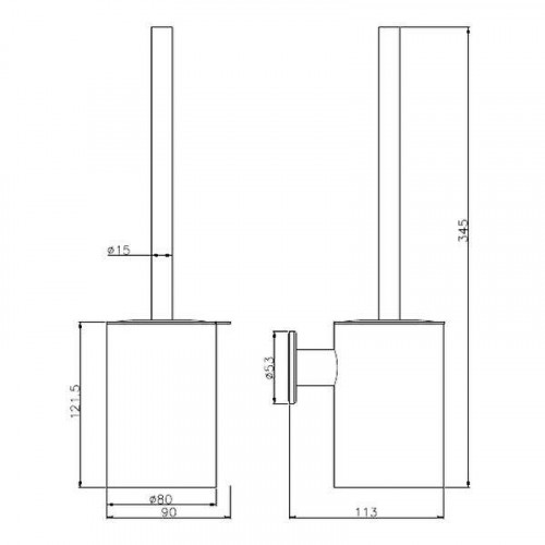 Ершик для унитаза Arrow AG52096MB цвет Черный матовый