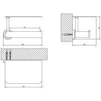 Держатель туалетной бумаги Gessi Emporio Accessories 38855#031 с полкой Хром