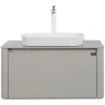 Тумба с раковиной Black&White Universe U915.800 80 915800 подвесная Glossy light grey МДФ / ЛДСП