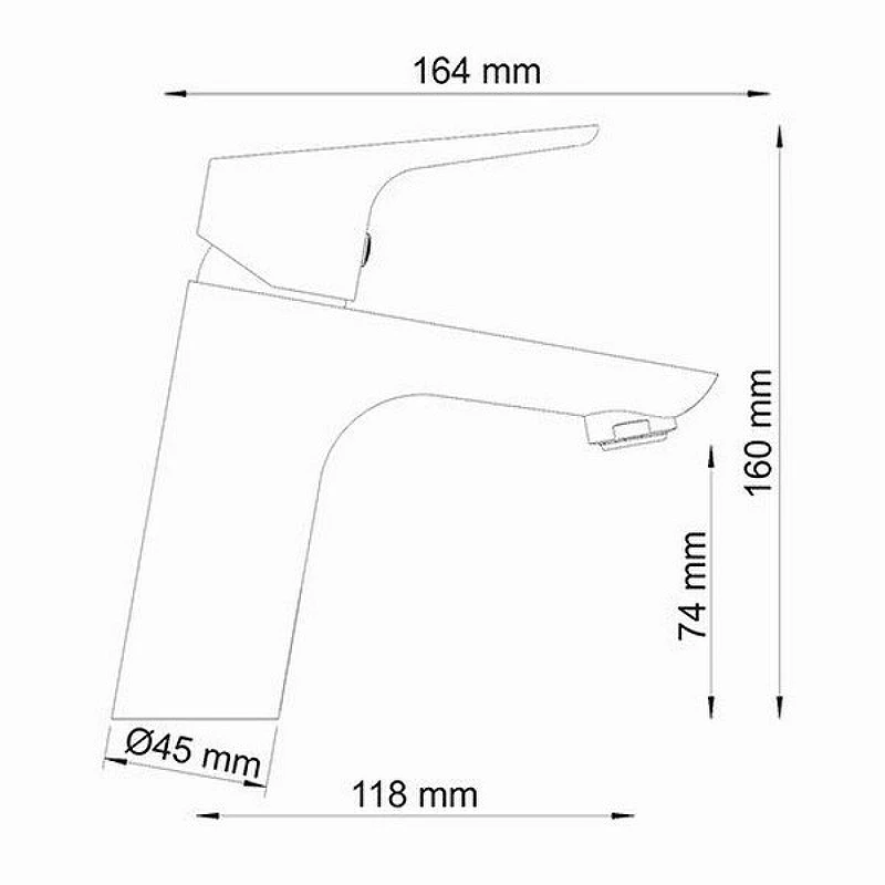 Смеситель для раковины WasserKRAFT Lippe 4503 Хром латунь