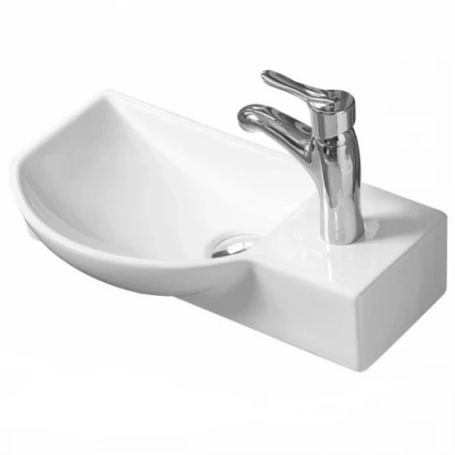 Раковина CeramaLux 45 7947BL Белая фаянс подвесная
