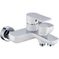 Смеситель для ванны Grocenberg GB8009WC Белый Хром
