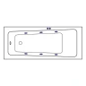 Акриловая ванна Excellent Ava 160x70 WAEX.AVA16.SOFT.WH цвет Белый с гидромассажем форсунки Белые