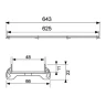 Решетка для душевого лотка Tece Drainline Plate 70 600770 Полированная нержавеющая сталь