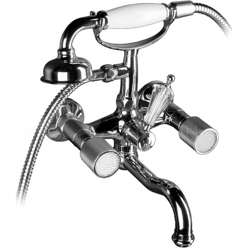 Смеситель для ванны Boheme Royal Cristal 273-Royal/CRST Хром латунь на стену