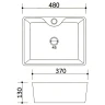 Раковина WellWant Tesoro 48 WWRA1613W цвет Белый