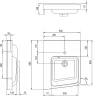 Раковина Ravak Be Happy II 50 L XJAL1100001 Белая искусственный камень (литьевой мрамор) подвесная