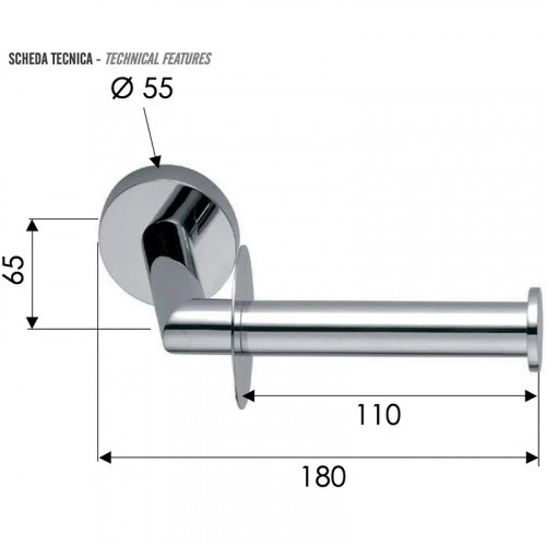Держатель туалетной бумаги Remer Guest GS61NO Черный матовый