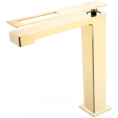 Смеситель для раковины Boheme Q 142-GG Золото латунь