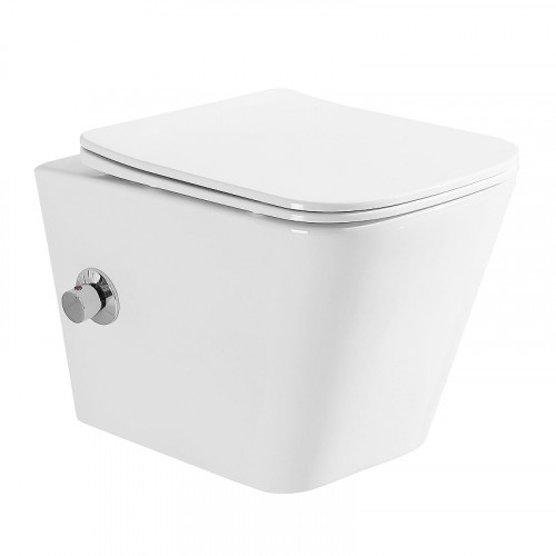 Унитаз биде Azario Hugo AZ-10007 подвесной цвет Белый с сиденьем Микролифт