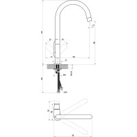 Смеситель для кухни Ravak Classic CL 016.00 X070085 Хром латунь