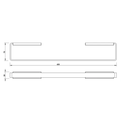 Полотенцедержатель Whitecross Cubo chrome CU2450CR Хром