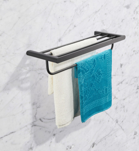 Полка для полотенец Milacio Ultra MCU.965.MB Чёрная матовая