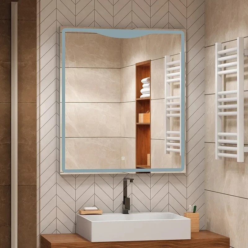 Зеркало Континент Amaze 800x900 ЗЛП643 с подсветкой с сенсорным выключателем стекло