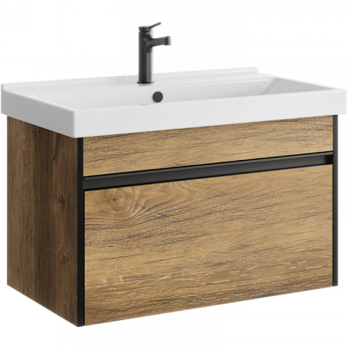 Тумба под раковину Aqwella Urban 80 URB0108DB подвесная Дуб балтийский МДФ / ЛДСП