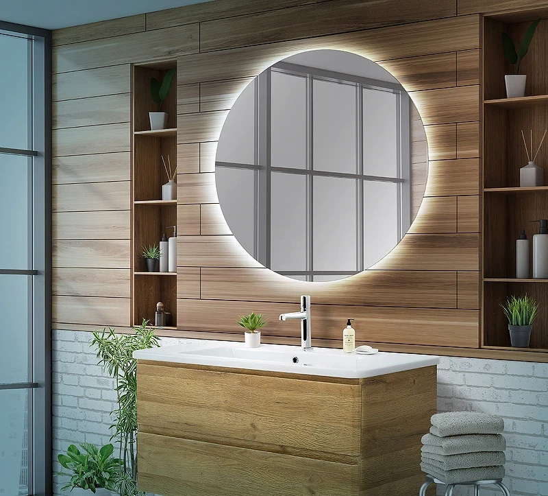 Зеркало BelBagno 90 SPC-INT-900-LED с подсветкой круглое стекло