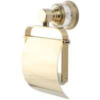 Держатель туалетной бумаги Boheme Aura 10241-G с крышкой Золото