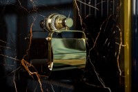 Держатель туалетной бумаги Boheme Aura 10241-G с крышкой Золото