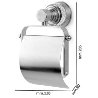 Держатель туалетной бумаги Boheme Aura 10241-G с крышкой Золото