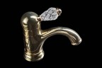 Смеситель для раковины Boheme Crystal 281-CRST Золото латунь