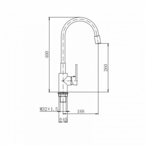 Смеситель для кухни Fashun A4253+B07 цвет Хром Серый