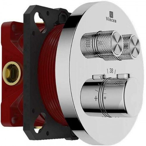 Смеситель для душа Vincea VSCV-322T-MCH с термостатом Хром латунь встраиваемый