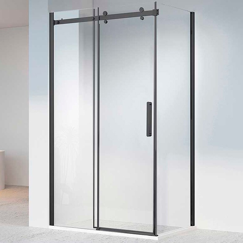 Душевой уголок Vincea Como-N 120x90 VSR-4CN9012CLB профиль Черный стекло прозрачное