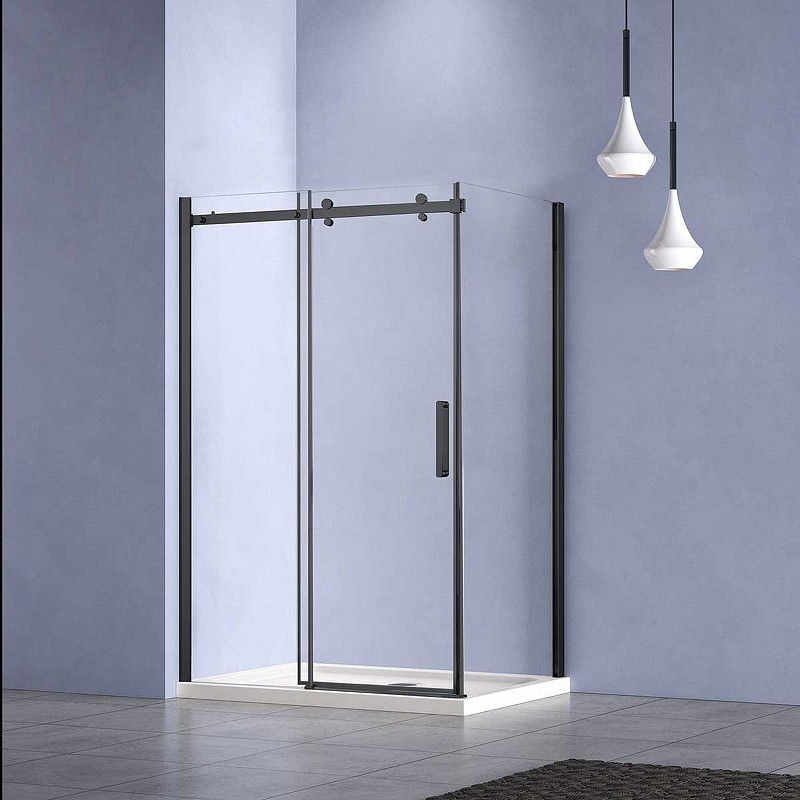 Душевой уголок Vincea Como-N 120x90 VSR-4CN9012CLB профиль Черный стекло прозрачное