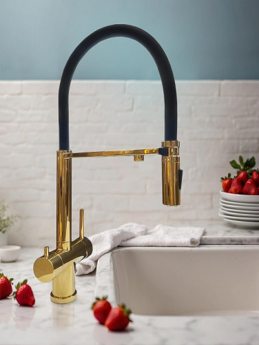 Смеситель для кухни AltroBagno Flusso 050205 Gl цвет Золото