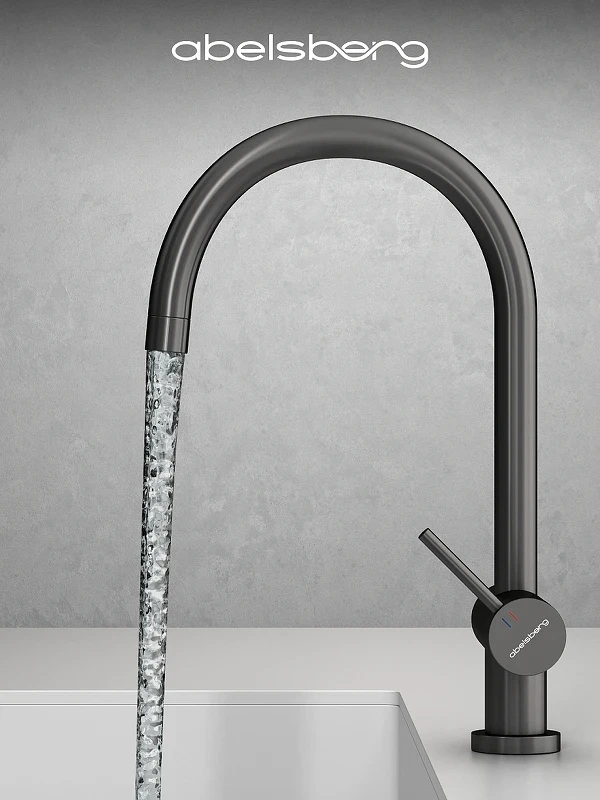 Смеситель для кухни Abelsberg Aera AWF70029GM цвет Космическая сталь