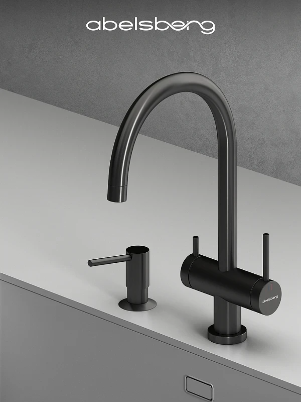 Смеситель для кухни Abelsberg Aera AWF70029GM цвет Космическая сталь