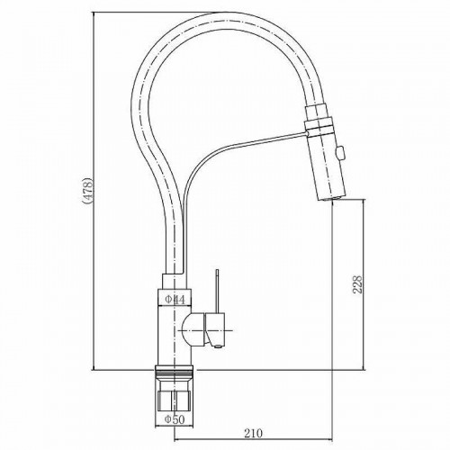 Смеситель для кухни Fashun A54112-8 цвет Сатин Белый