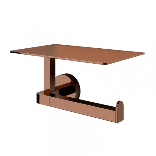 Держатель туалетной бумаги WasserKRAFT Asphe K-77725 с полкой цвет Розовое золото