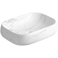 Раковина-чаша Ceruttispa 57 CR0086 MMW2 СТ9548 Белый матовый мрамор фарфор накладная