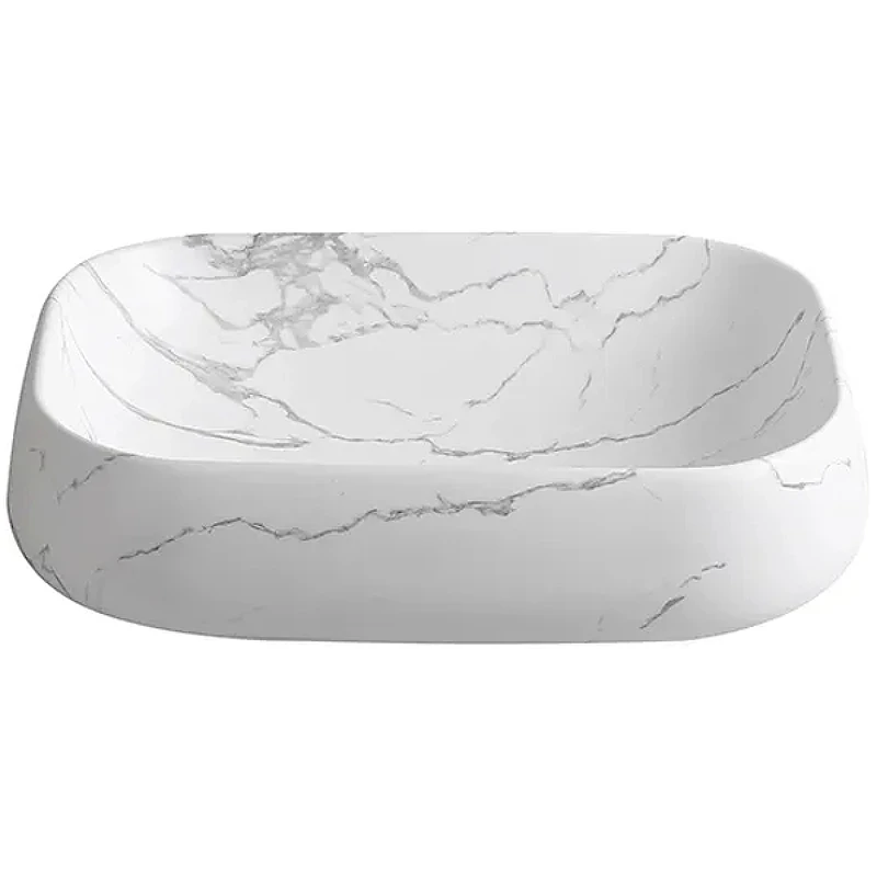 Раковина-чаша Ceruttispa 57 CR0086 MMW2 СТ9548 Белый матовый мрамор фарфор накладная