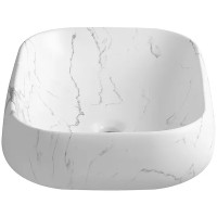 Раковина-чаша Ceruttispa 57 CR0086 MMW2 СТ9548 Белый матовый мрамор фарфор накладная