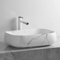Раковина-чаша Ceruttispa 57 CR0086 MMW2 СТ9548 Белый матовый мрамор фарфор накладная