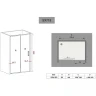 Душевая дверь Black&White Stellar Wind SX715 130 7151200 профиль Хром стекло прозрачное