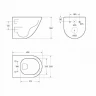 Комплект унитаза BelBagno Amanda BB051CHR+BB051SC с сиденьем Микролифт и инсталляцией Jacob Delafon E29025-NF+E4316-CP с клавишей смыва Хром фаянс подвесной