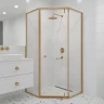 Душевой уголок RGW Hotel 100x100 350608800-16 профиль цвет Золото brush стекло прозрачное