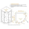 Душевой уголок RGW Hotel 100x100 350608800-16 профиль цвет Золото brush стекло прозрачное