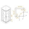 Душевой уголок RGW Passage 80x80 350803888-11, 19170188-01 профиль цвет Хром стекло прозрачное