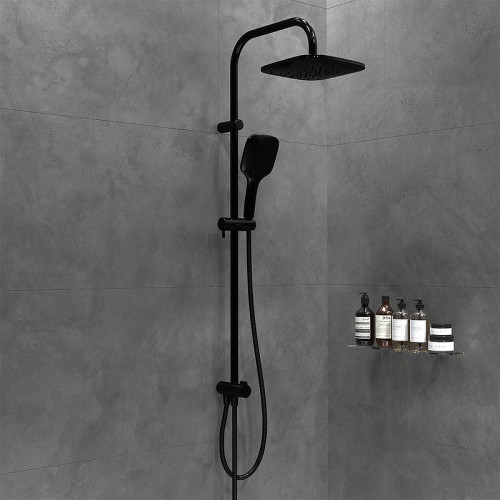 Душевая система Damixa Eclipse 931000300 Черная матовая нержавеющая сталь на стену