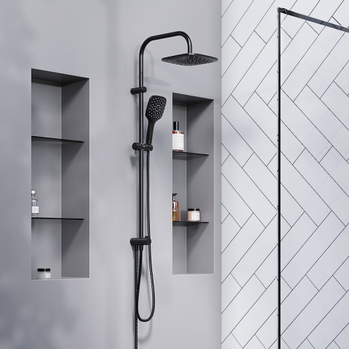 Душевая система Damixa Eclipse 931000300 Черная матовая нержавеющая сталь на стену