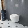 Комплект унитаза Owl 1975 Vind Cirkel-H TOWLT190302 с инсталляцией Grohe Rapid SL 38721001 с сиденьем Микролифт и клавишей смыва Хром фарфор подвесной