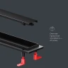 Душевой лоток AM.PM PrimeFlow 90 W02SC-U11-090-04BM с Черной матовой решеткой / под плитку Tile