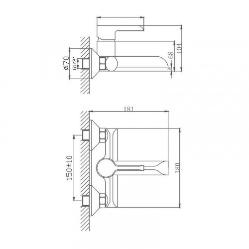 Смеситель для ванны Shevanik S6002F цвет Белый Хром