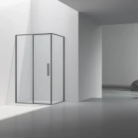 Душевой уголок Vincea Slim 8mm 90х120 VSR-4SLP9012CLGM профиль Вороненая сталь стекло прозрачное